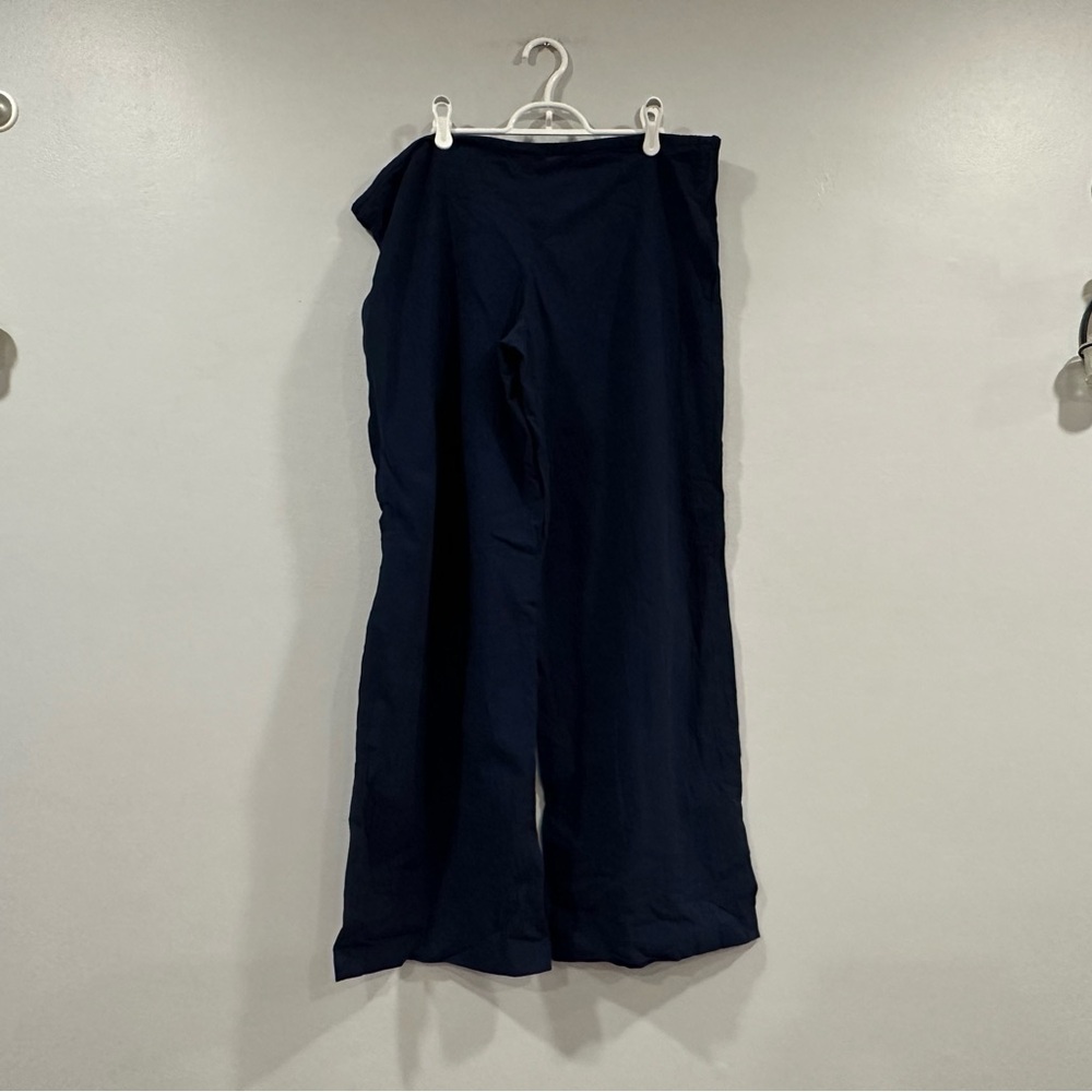 Tommy Bahama Navy High Rise Wide Leg Drawstring Pants Medium M - Picture 4 of 7